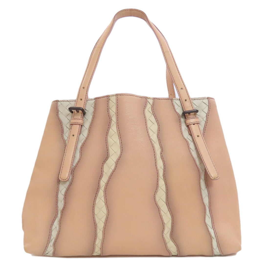 BOTTEGAVENETA Tote Bag leather pink INTRECCIATO Women Used Authentic
