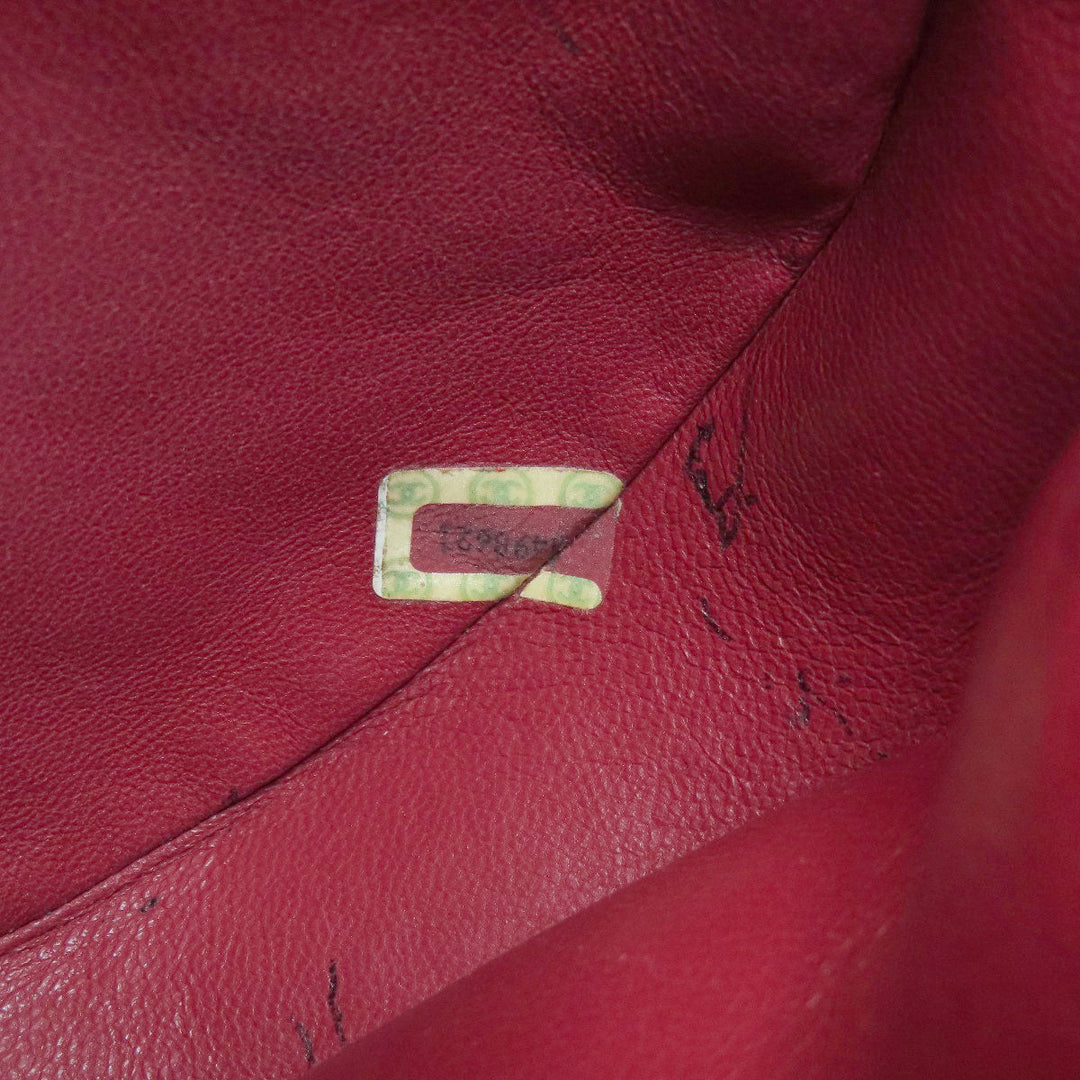 CHANEL Shoulder Bag lambskin Red COCO Mark Gold Metal Women Used Authentic