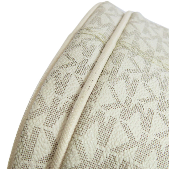 MICHAEL KORS Shoulder Bag PVC white MK signature Women Used Authentic