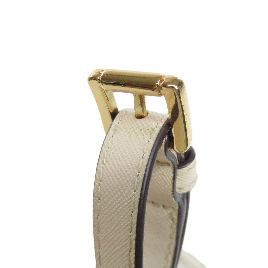 MICHAEL KORS Shoulder Bag PVC white MK signature Women Used Authentic