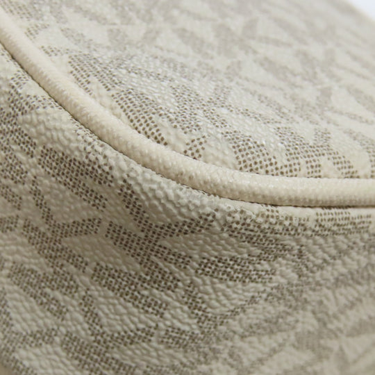 MICHAEL KORS Shoulder Bag PVC white MK signature Women Used Authentic