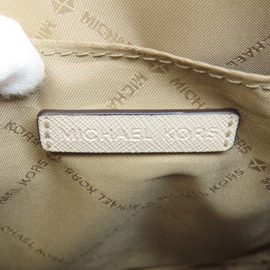 MICHAEL KORS Shoulder Bag PVC white MK signature Women Used Authentic