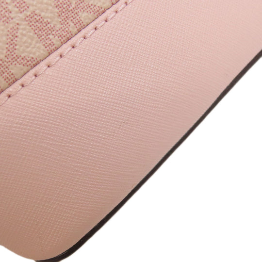 MICHAEL KORS Handbag PVC pink MK Signature 2WAY Women Used Authentic