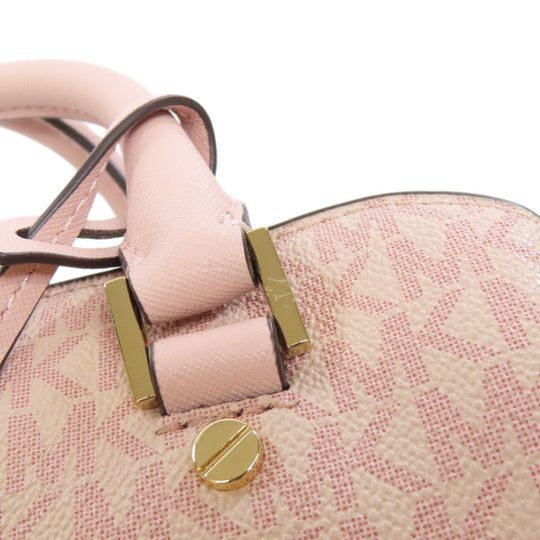 MICHAEL KORS Handbag PVC pink MK Signature 2WAY Women Used Authentic