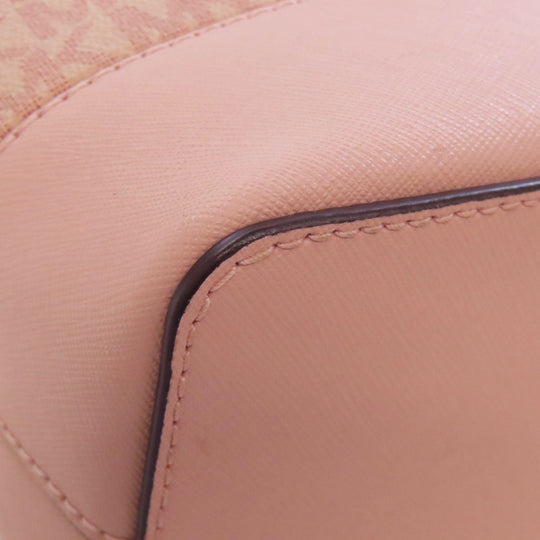 MICHAEL KORS Handbag PVC pink MK Signature 2WAY Women Used Authentic