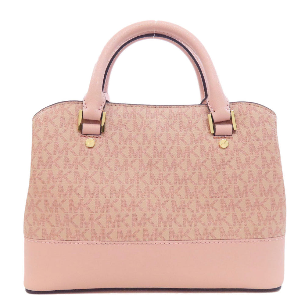 MICHAEL KORS Handbag PVC pink MK Signature 2WAY Women Used Authentic