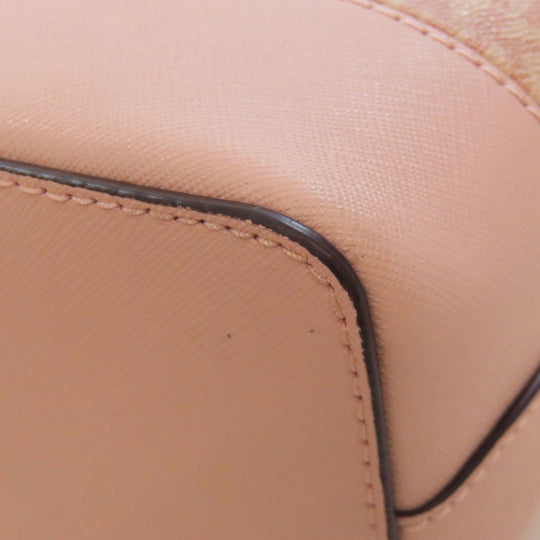 MICHAEL KORS Handbag PVC pink MK Signature 2WAY Women Used Authentic