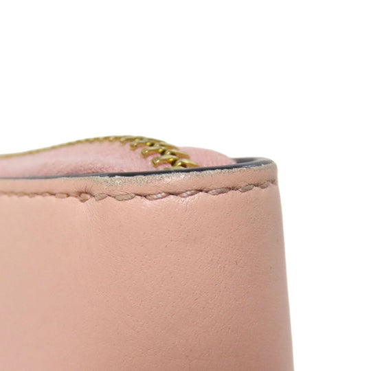 GUCCI Long Wallet Purse 453158 leather pink logo Women Used Authentic