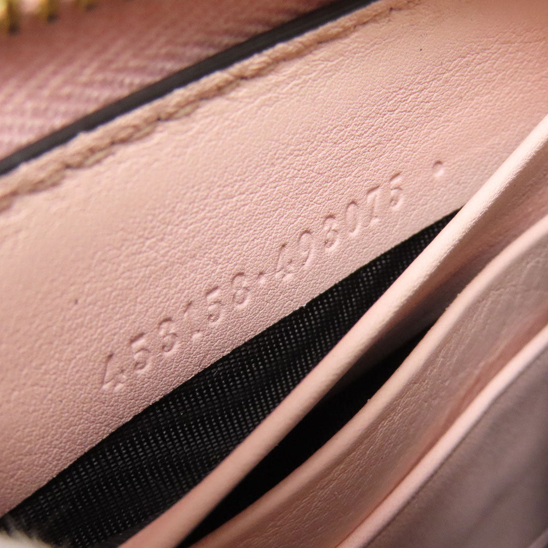 GUCCI Long Wallet Purse 453158 leather pink logo Women Used Authentic
