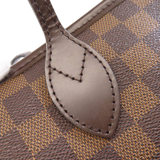 LOUIS VUITTON Tote Bag N41603 Damier canvas Brown Neverfull MM Women Used Authentic