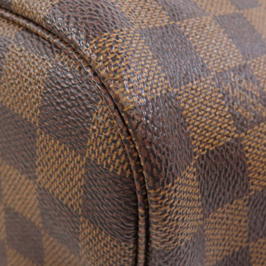LOUIS VUITTON Tote Bag N41603 Damier canvas Brown Neverfull MM Women Used Authentic