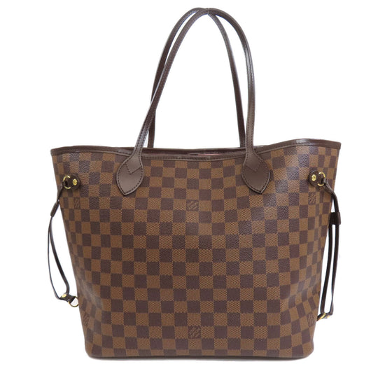 LOUIS VUITTON Tote Bag N41603 Damier canvas Brown Neverfull MM Women Used Authentic