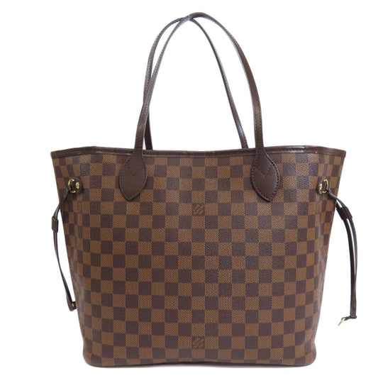 LOUIS VUITTON Tote Bag N41603 Damier canvas Brown Neverfull MM Women Used Authentic