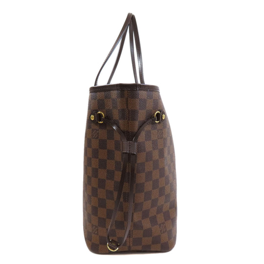 LOUIS VUITTON Tote Bag N41603 Damier canvas Brown Neverfull MM Women Used Authentic