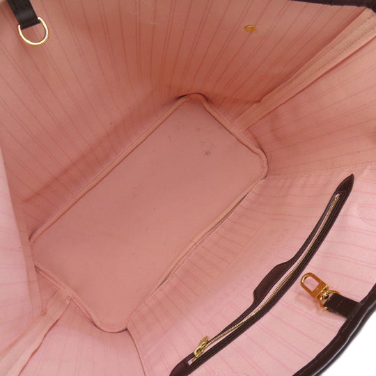 LOUIS VUITTON Tote Bag N41603 Damier canvas Brown Neverfull MM Women Used Authentic