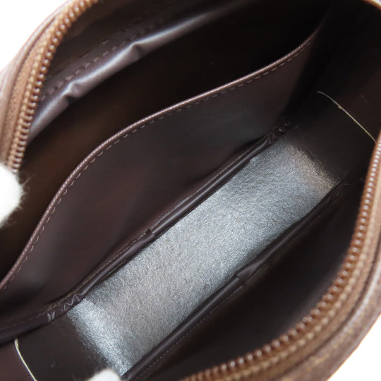 BURBERRY Shoulder Bag canvas Brown Check Pattern Women Used Authentic