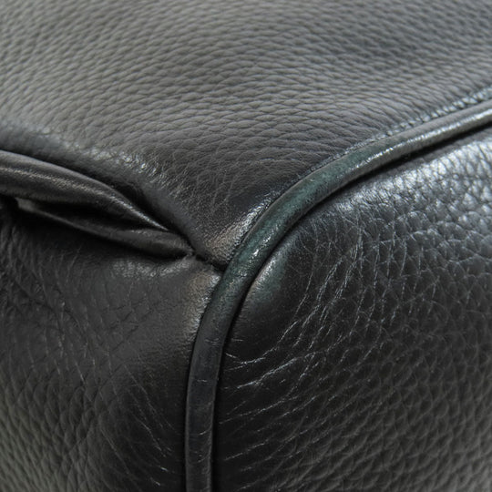 MICHAEL KORS Backpack leather black logo Women Used Authentic