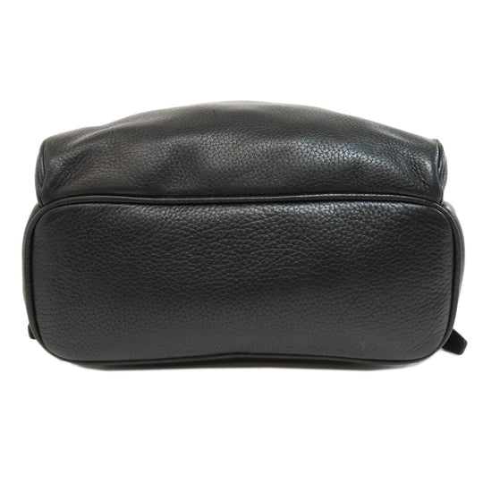 MICHAEL KORS Backpack leather black logo Women Used Authentic