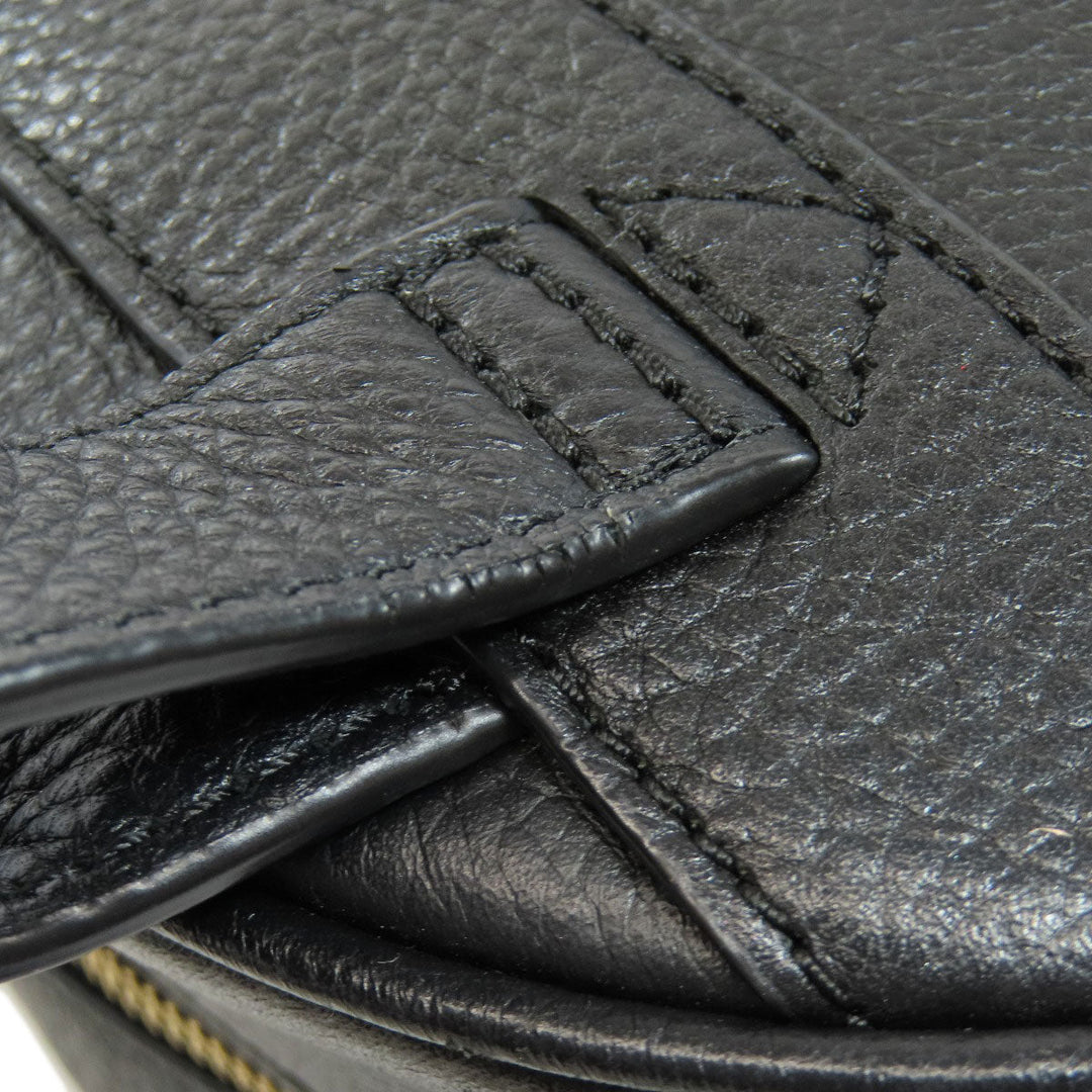 MICHAEL KORS Backpack leather black logo Women Used Authentic