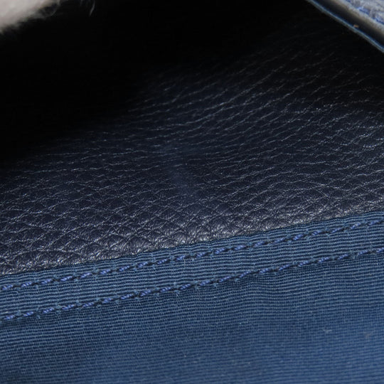 COACH Backpack F37410 leather Navy logo Women Used Authentic