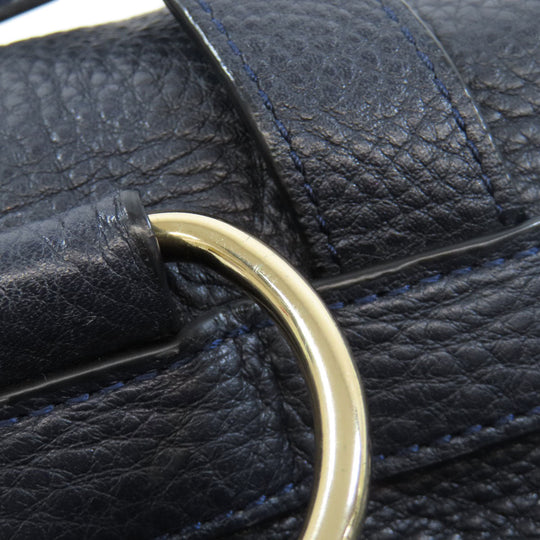 COACH Backpack F37410 leather Navy logo Women Used Authentic