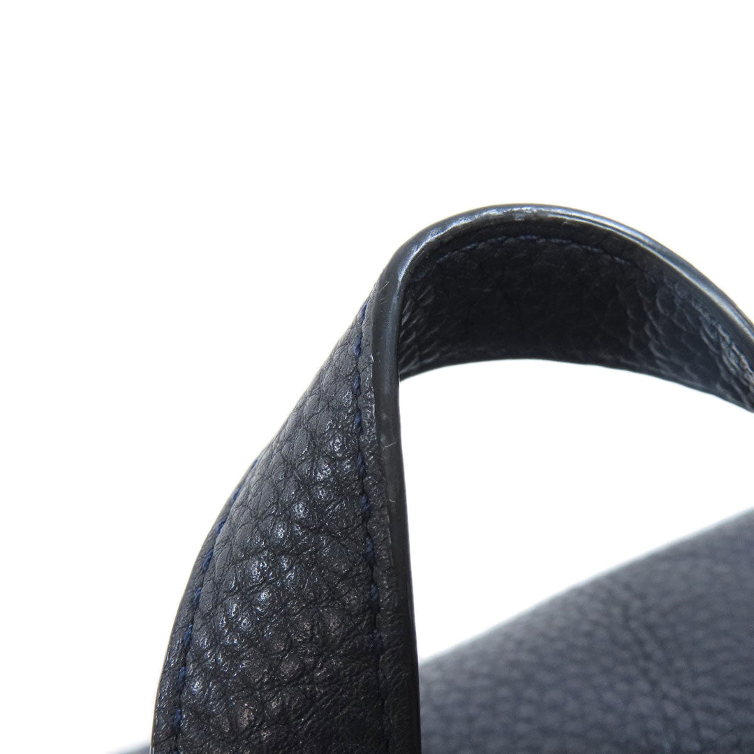 COACH Backpack F37410 leather Navy logo Women Used Authentic