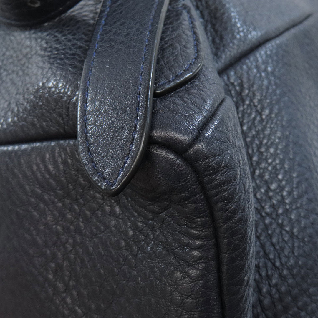 COACH Backpack F37410 leather Navy logo Women Used Authentic