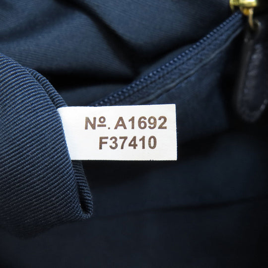 COACH Backpack F37410 leather Navy logo Women Used Authentic