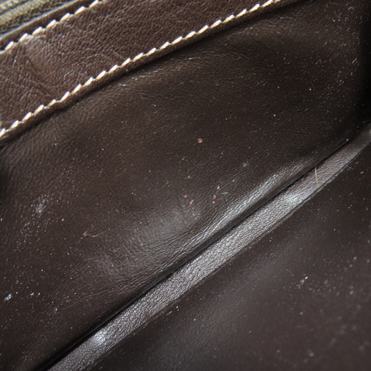 GUCCI Long Wallet Purse 245914 canvas Brown Zip Around GG Women Used Authentic