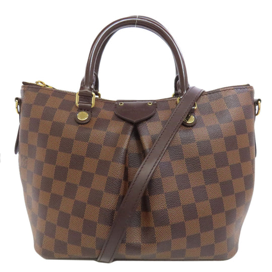 LOUIS VUITTON Tote Bag N41545 Damier canvas Brown Siena PM Women Used Authentic