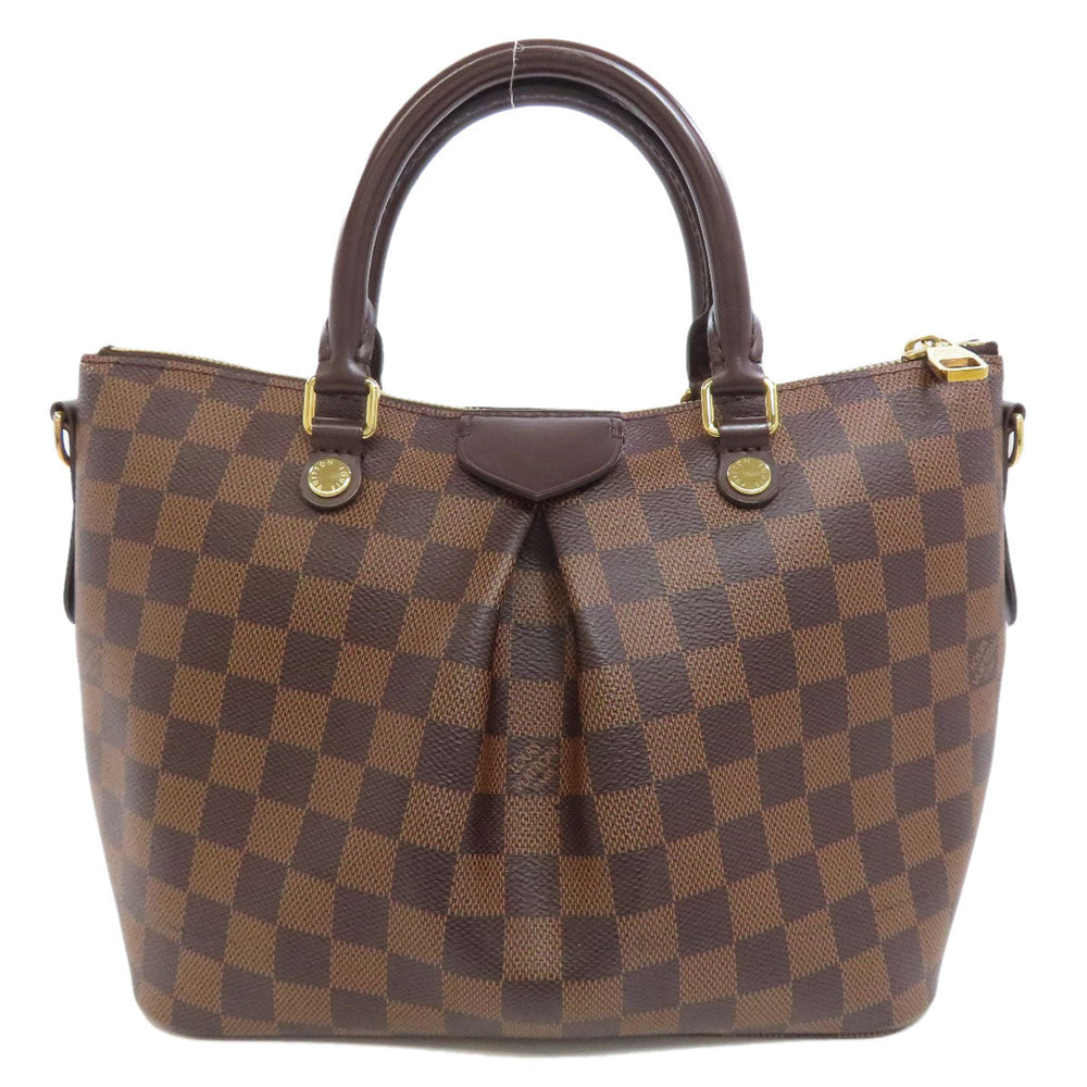 LOUIS VUITTON Tote Bag N41545 Damier canvas Brown Siena PM Women Used Authentic