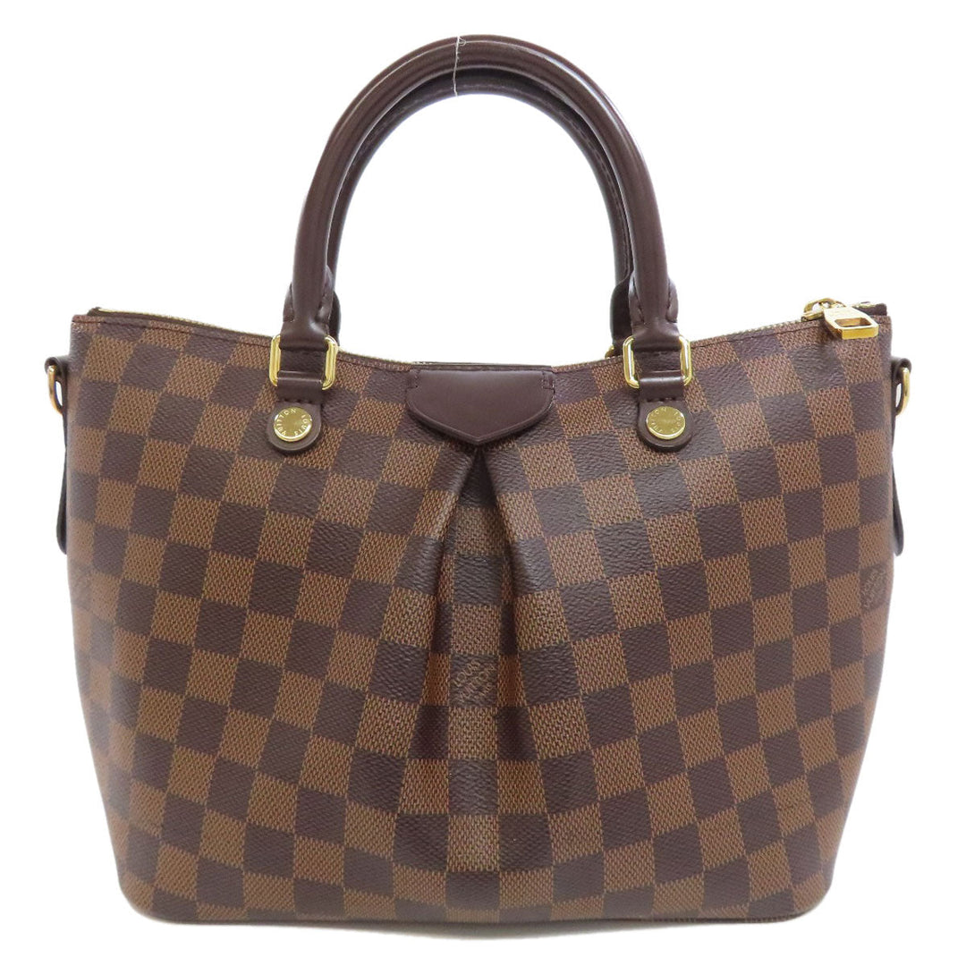 LOUIS VUITTON Tote Bag N41545 Damier canvas Brown Siena PM Women Used Authentic