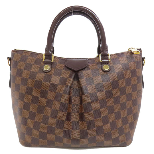 LOUIS VUITTON Tote Bag N41545 Damier canvas Brown Siena PM Women Used Authentic