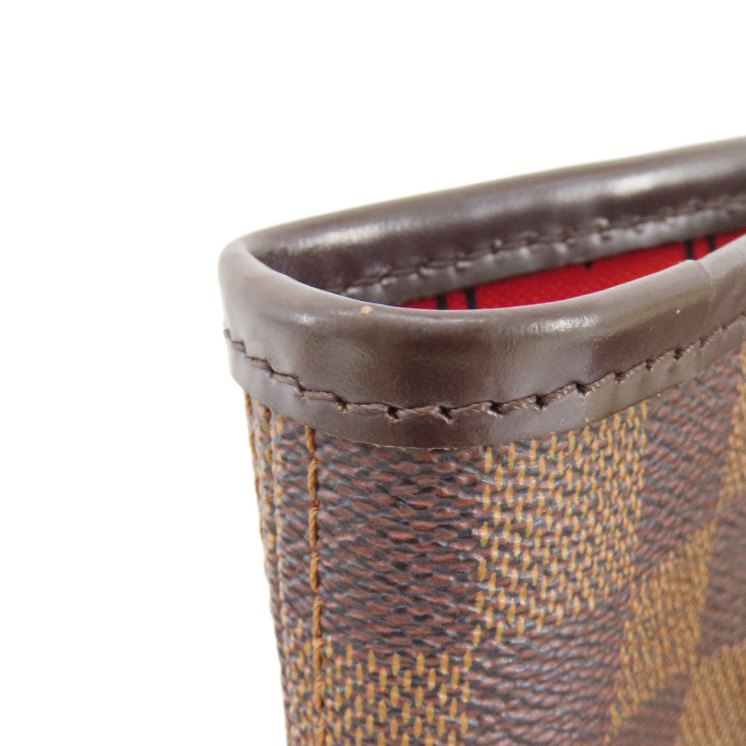 LOUIS VUITTON Tote Bag N51105 Damier canvas Brown Neverfull MM Old Women Used Authentic