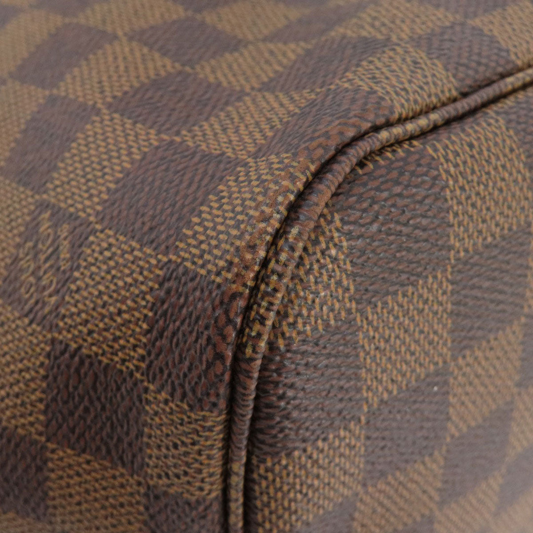 LOUIS VUITTON Tote Bag N51105 Damier canvas Brown Neverfull MM Old Women Used Authentic