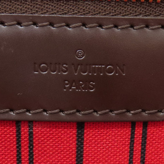 LOUIS VUITTON Tote Bag N51105 Damier canvas Brown Neverfull MM Old Women Used Authentic