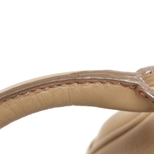 BURBERRY Handbag leather beige logo Women Used Authentic