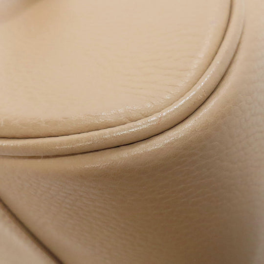 BURBERRY Handbag leather beige logo Women Used Authentic