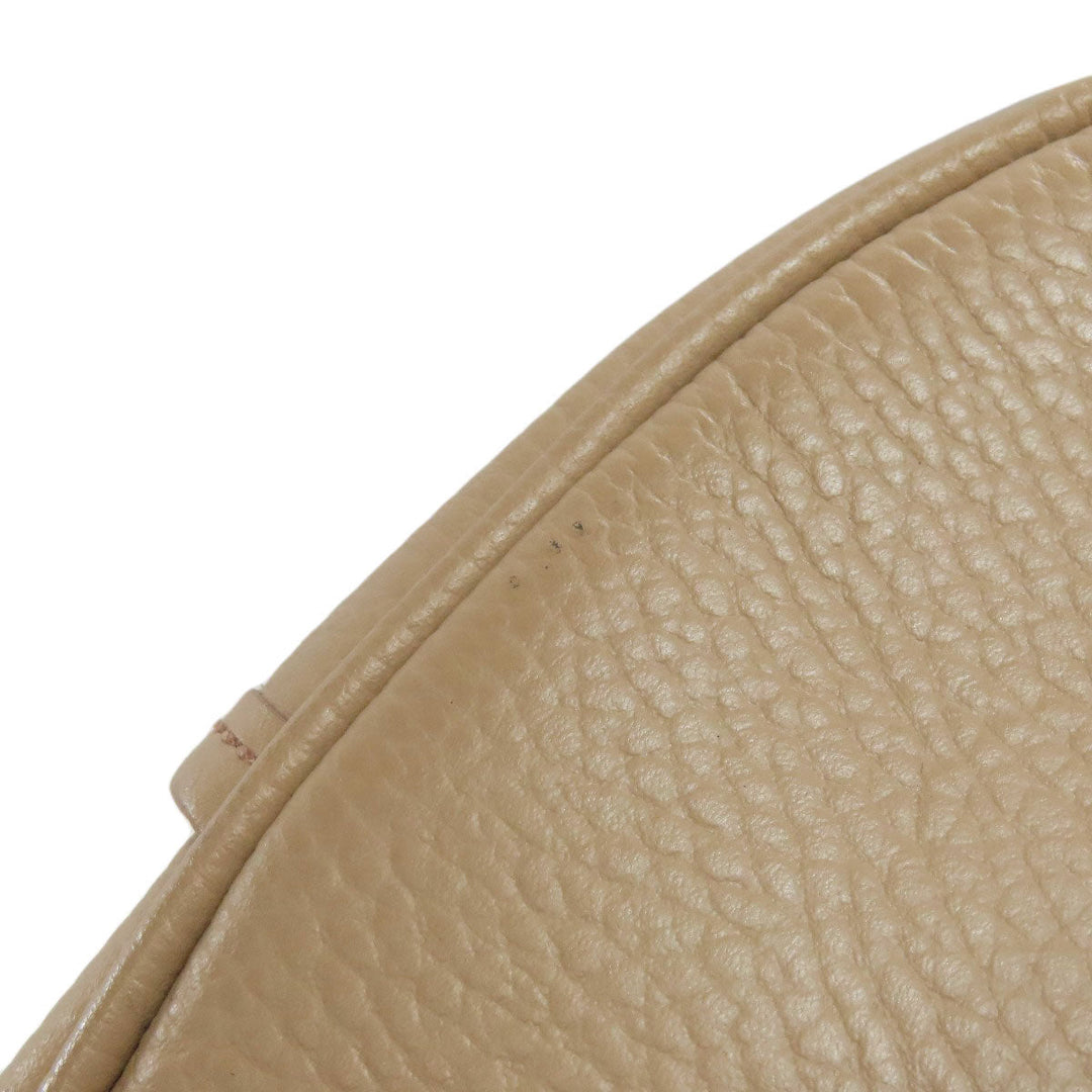 BURBERRY Handbag leather beige logo Women Used Authentic