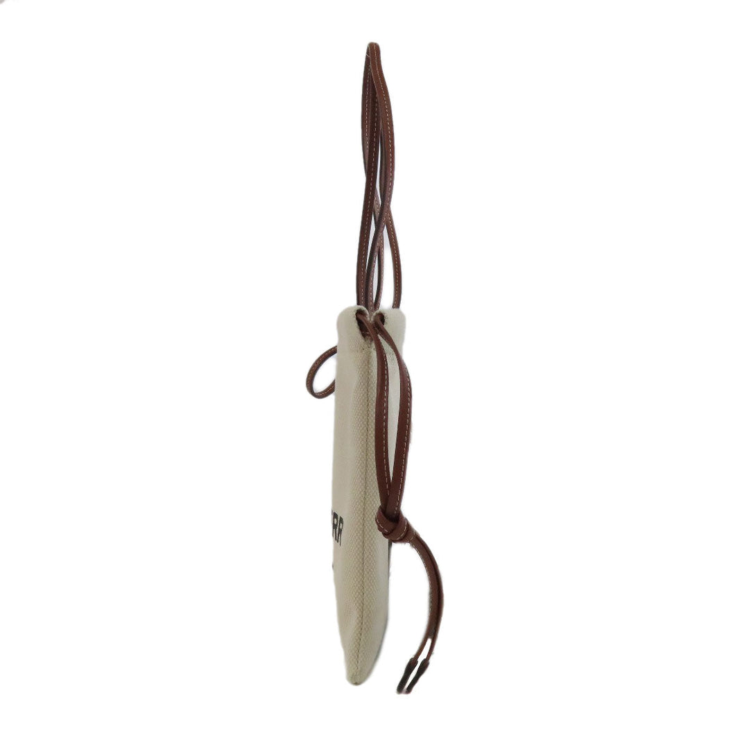 BURBERRY Shoulder Bag canvas beige Pochette Women Used Authentic