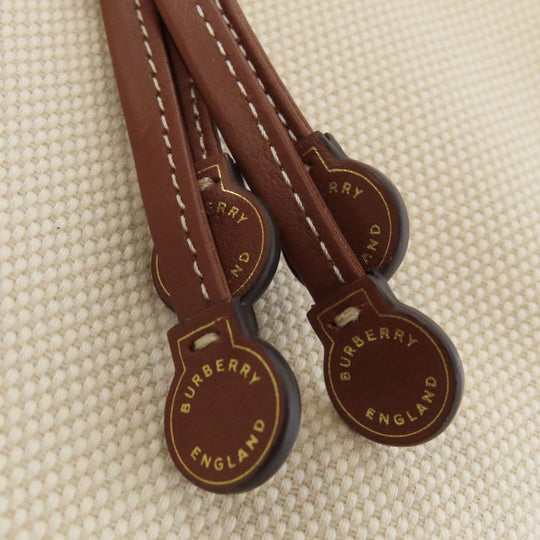 BURBERRY Shoulder Bag canvas beige Pochette Women Used Authentic