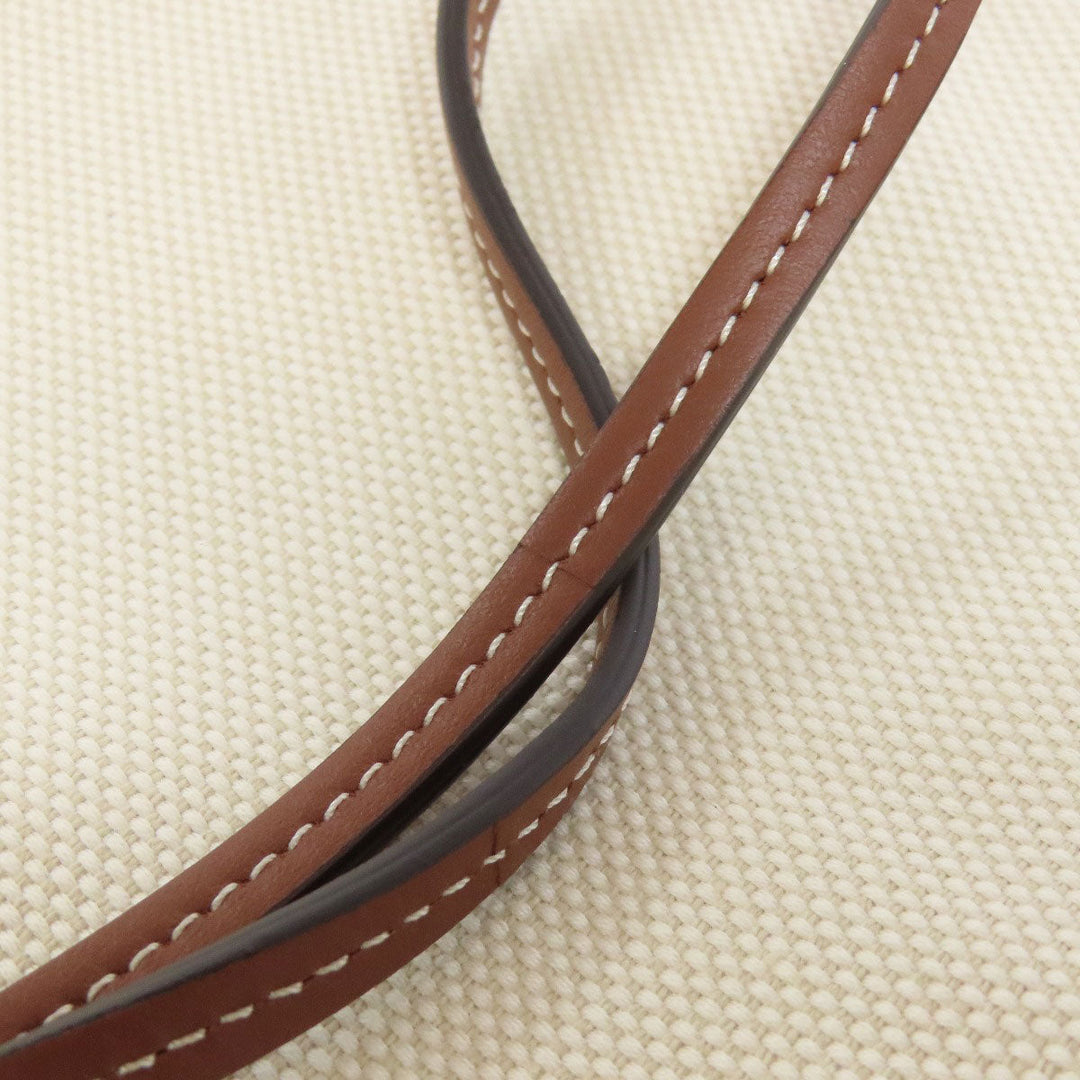 BURBERRY Shoulder Bag canvas beige Pochette Women Used Authentic