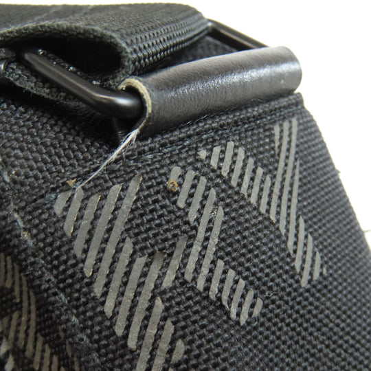 BURBERRY Shoulder Bag canvas black logo Women Used Authentic