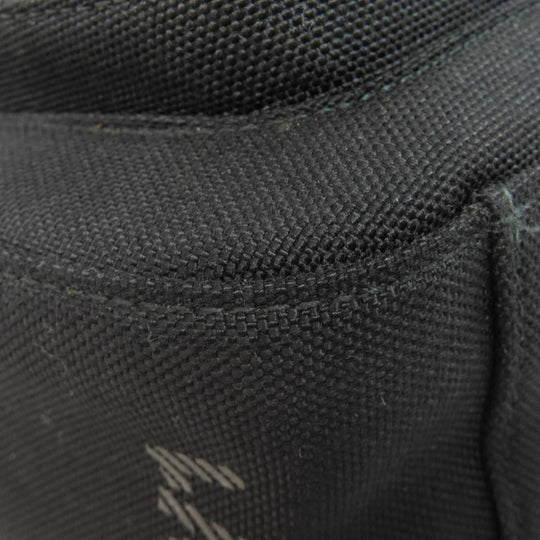 BURBERRY Shoulder Bag canvas black logo Women Used Authentic