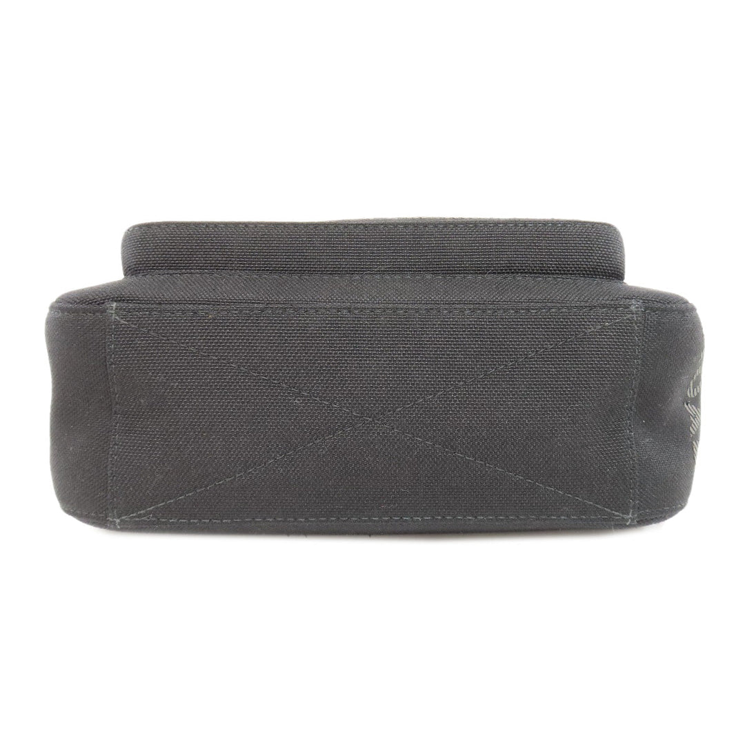 BURBERRY Shoulder Bag canvas black logo Women Used Authentic