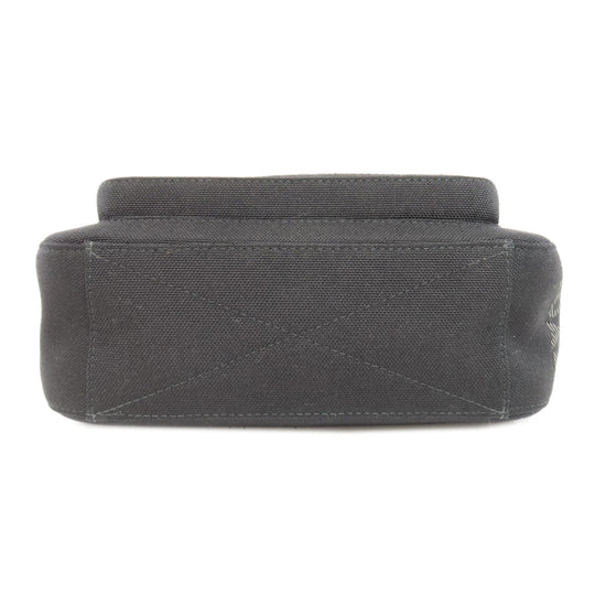 BURBERRY Shoulder Bag canvas black logo Women Used Authentic