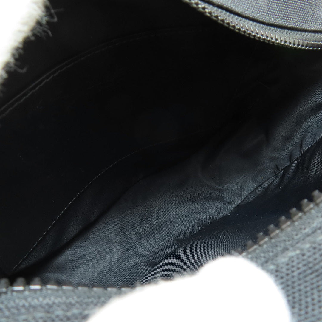 BURBERRY Shoulder Bag canvas black logo Women Used Authentic