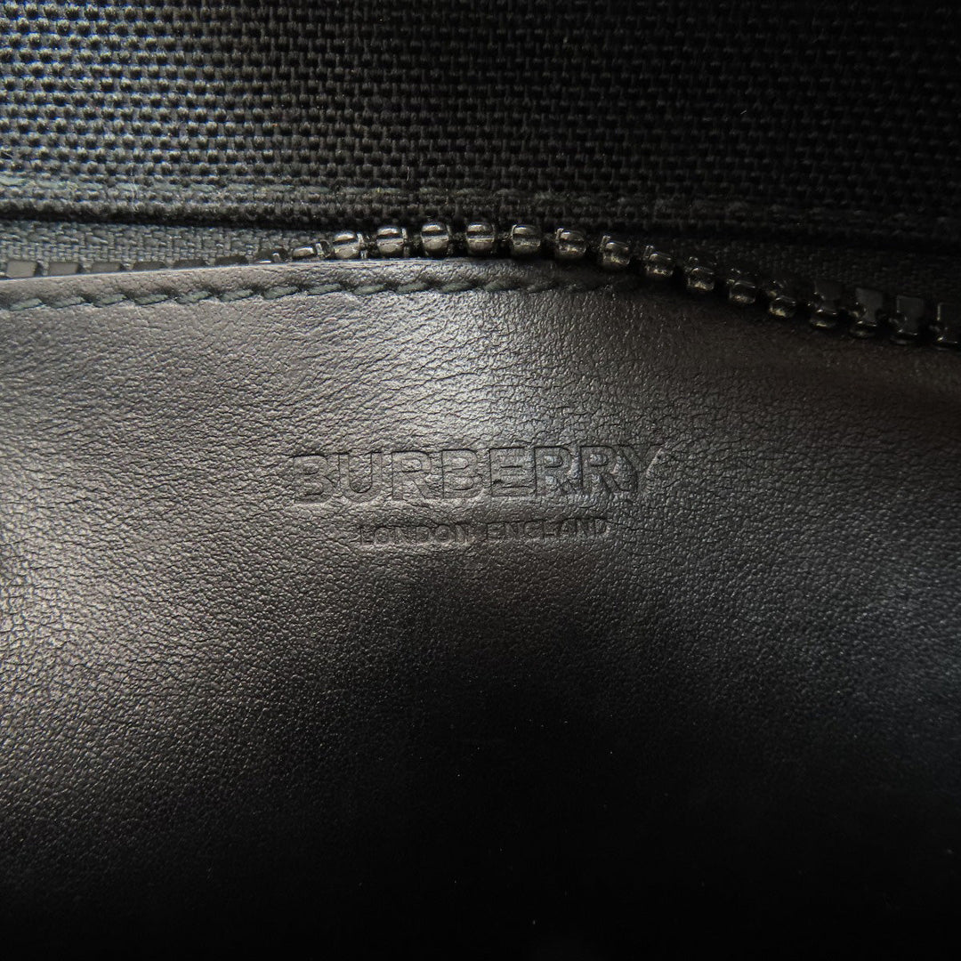 BURBERRY Shoulder Bag canvas black logo Women Used Authentic