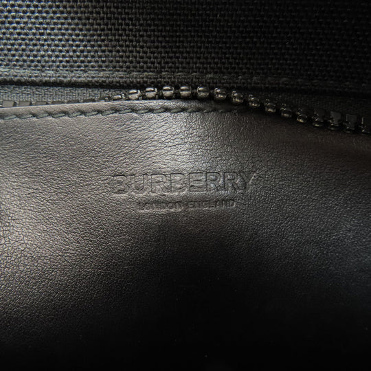 BURBERRY Shoulder Bag canvas black logo Women Used Authentic