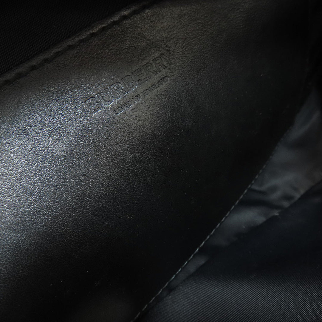 BURBERRY Shoulder Bag canvas black logo Women Used Authentic